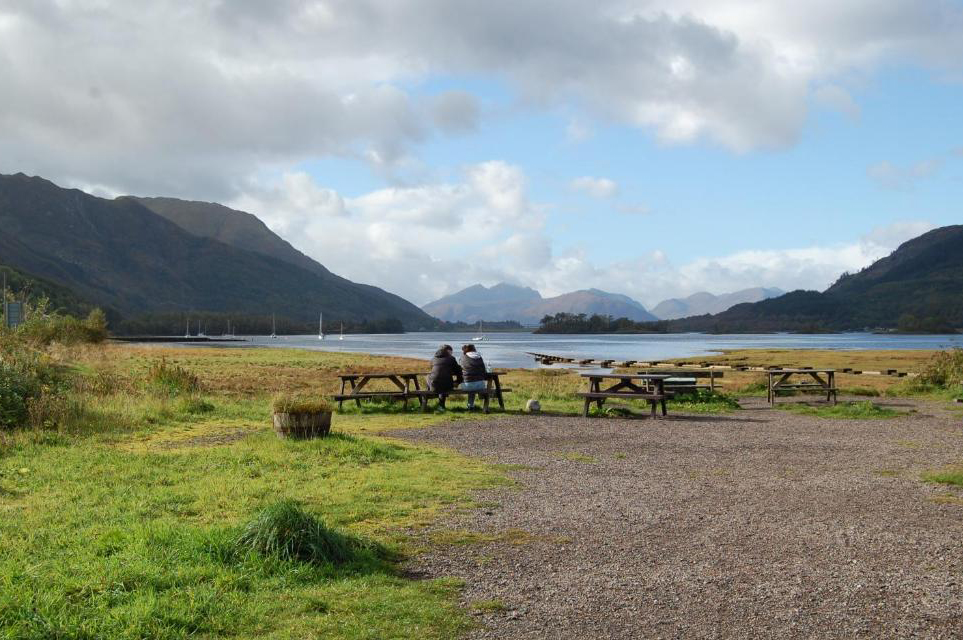 Breathtaking Highland landscape view near Glencoe Village