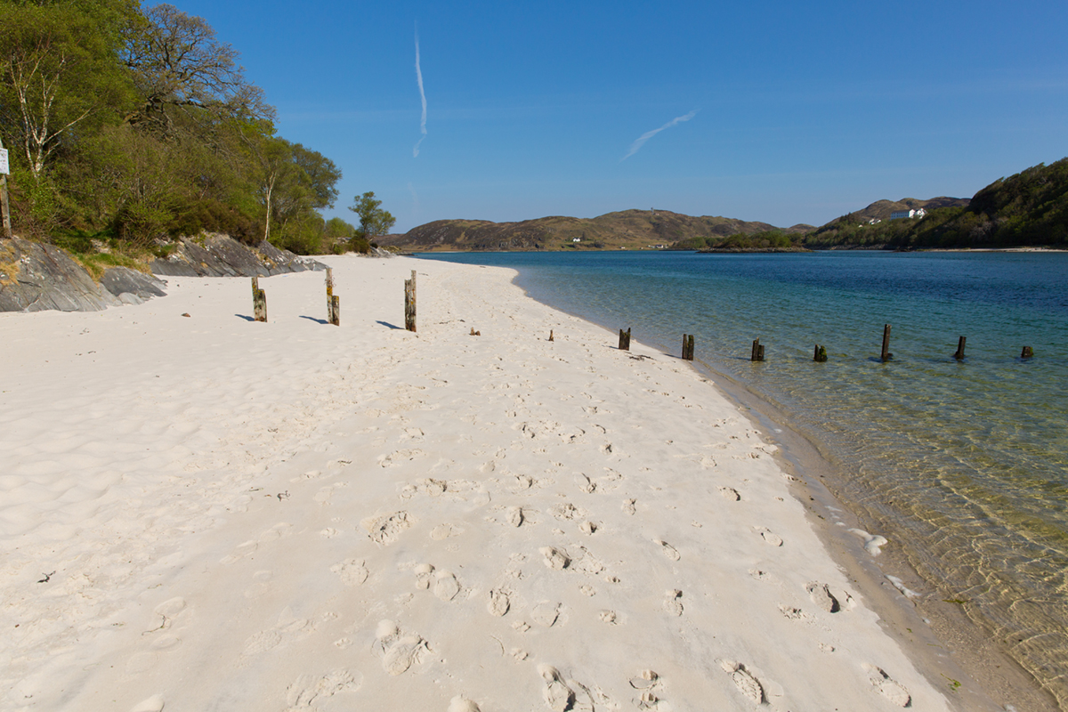Silver Sands of Morar beautiful Scotland UK sandy beaches near Glencoe